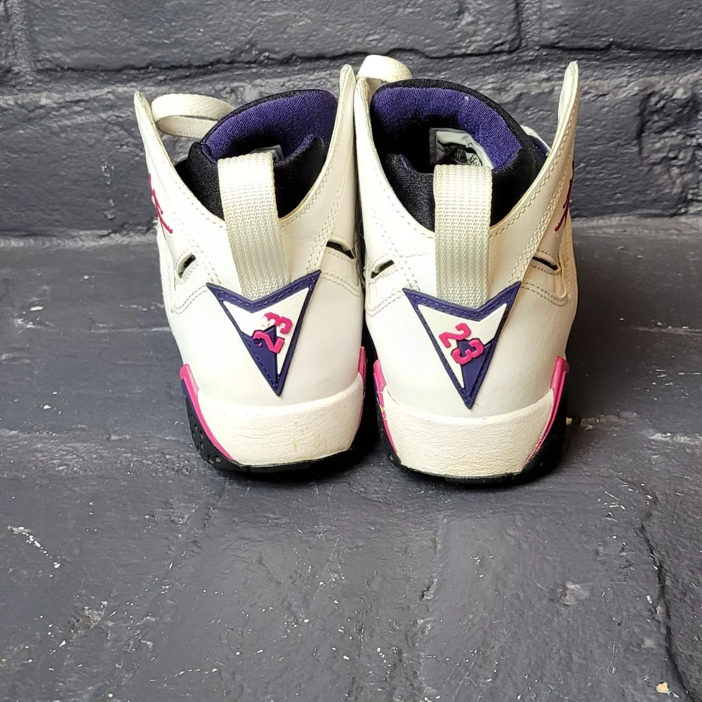 Air Jordan 7 Retro GS White Fireberry US SZ 5Y 442960 117